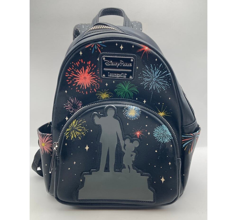 Disney 100 Years Loungefly Mini Backpack Mickey & Walt Fireworks Lights Up